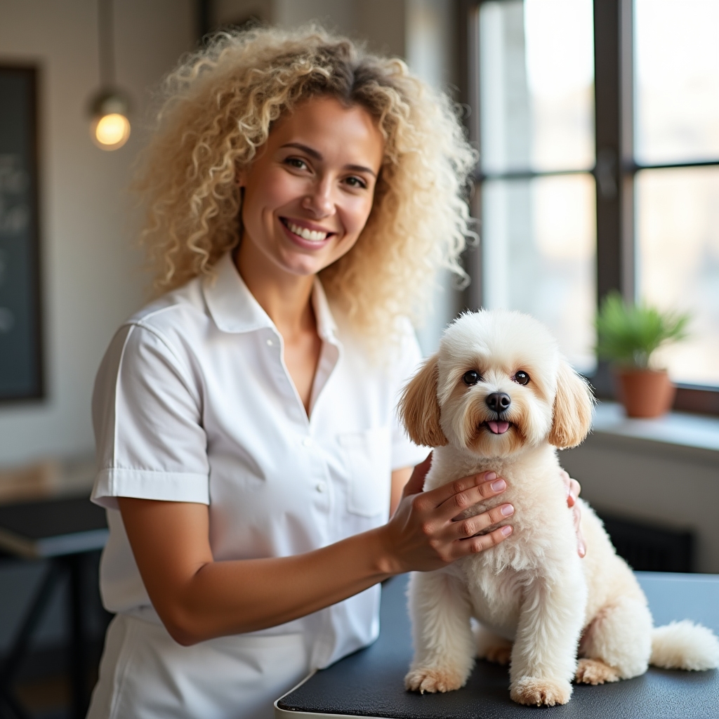 Kisállat ápoló és kozmetikus portréja